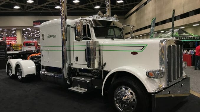 New white truck at The Great American Trucking Show