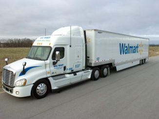 Truck from Walmart's private fleet