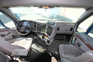 Inside of a truck