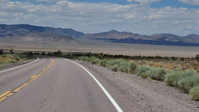 Desolate Nevada highway