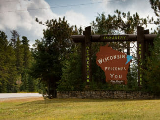 Wisconsin sign by the side of the road
