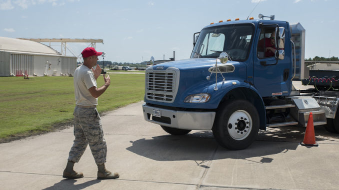 Semi-truck training with veterans